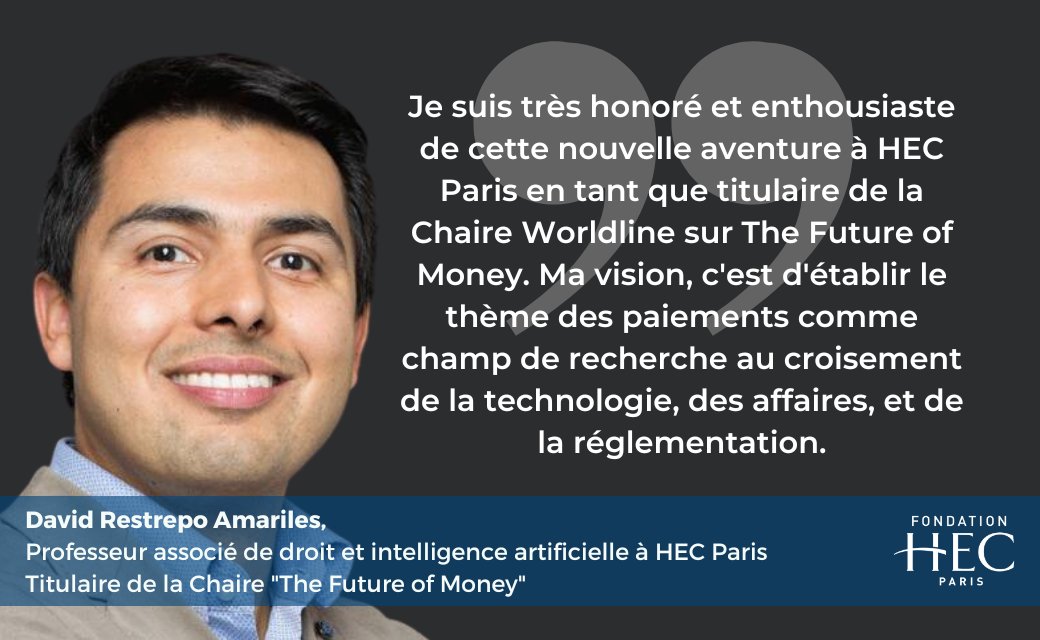 La #recherche et l’#excellence sont dans l’ADN d’ <a href="/HECParis/">HEC Paris Business School</a> et nous remercions toutes les entreprises mécènes qui s'impliquent aux côtés de nos #professeurs et nos étudiants, à différents niveaux.
En savoir plus sur le parcours de <a href="/davidamariles/">David Restrepo A</a> 👉 hec.edu/fr/news-room/d…