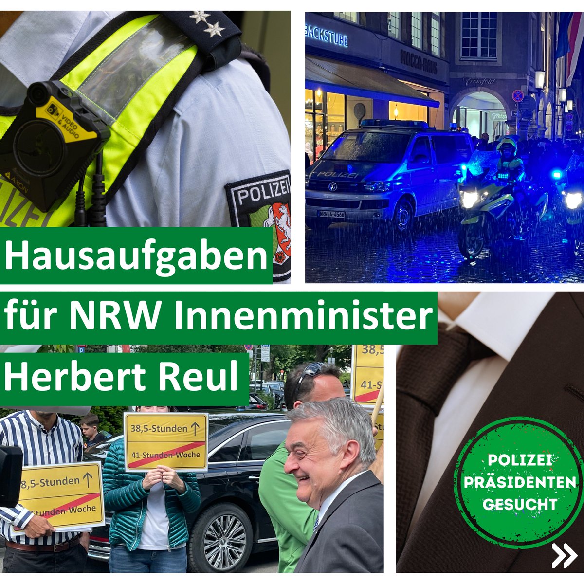 gdp_nrw's tweet photo. Diskussionen um die #Bodycam, die nicht erhöhten Zuschläge und die überlange #Wochenarbeitszeit, vakante #Behördenleitungen: „Bei wichtigen #Polizeithemen verharren #Politik und #Innenminister im Ungefähren – das kann nicht so bleiben“, klagt #GdP -#NRW #Chef Michael Mertens. https://t.co/eoWwW2Nxig