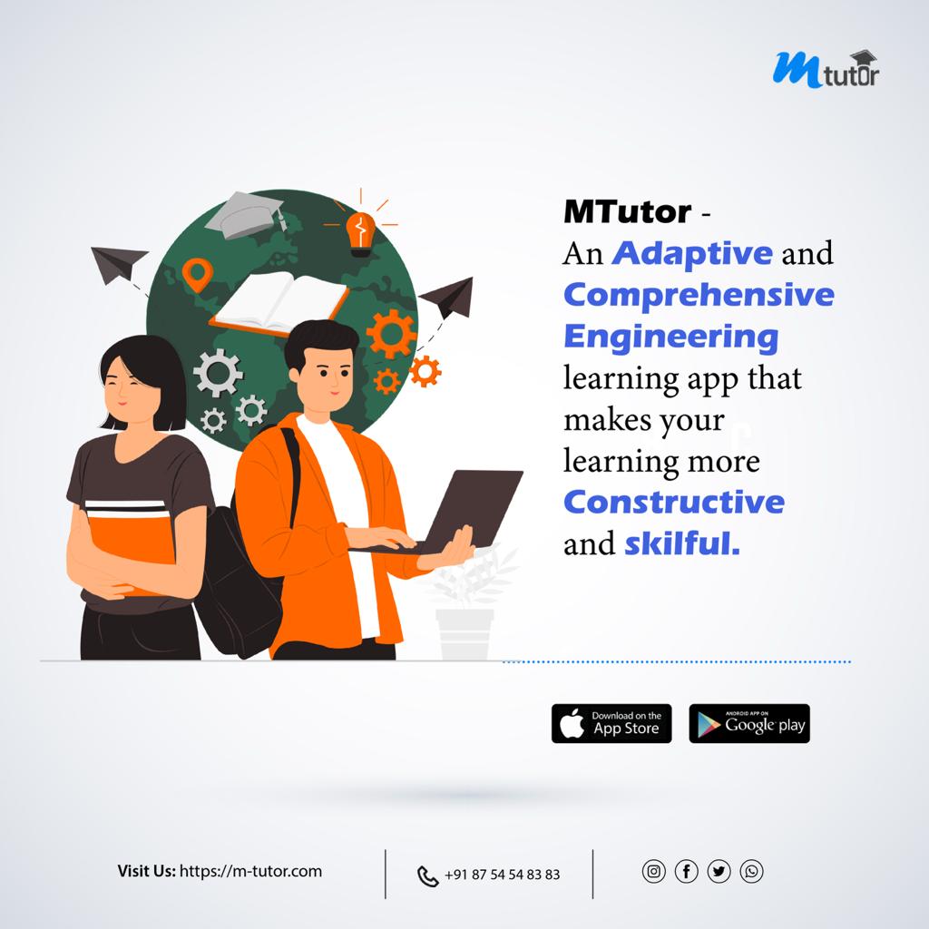 mtutor_in's tweet image. #digitaltutorials #digitallearning #mtutor #Engineering #appliedsciences #softskills #skilldevelopment #agriculture #staylearnedstayahead #askdoubts #assessment #questionbank #learningvideos #learningsimplified