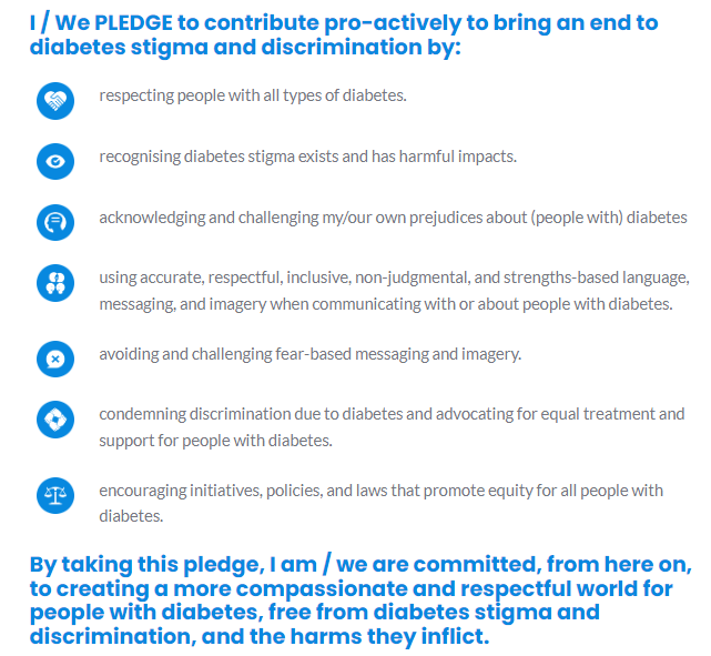 SumanPrinjha's tweet photo. Pleased to be part of this global work to bring an end to diabetes stigma &amp; discrimination. 51 people (with lived, clinical &amp; research experience) from 18 countries achieved consensus on this pledge. 450+ people have signed it. Info 👇🏽
https://t.co/fixjWzclnR
#EndDiabetesStigma https://t.co/qrO7Nwt98X