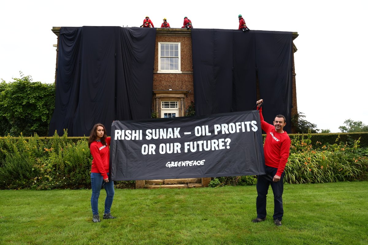 Greenpeace UK (@greenpeaceuk) on Twitter photo You might have spotted us on <a href="/RishiSunak/">Rishi Sunak</a>âs roof.
We knew:
- He wasnât in
- How to climb up safely
- How not to cause damage
Rishi knows that new oil and gas:
- Wonât lower bills
- Wonât give us energy security
- Will wreck the climate
#StopRosebank #NoNewOil #Greenpeace You might have spotted us on <a href="/RishiSunak/">Rishi Sunak</a>âs roof.
We knew:
- He wasnât in
- How to climb up safely
- How not to cause damage
Rishi knows that new oil and gas:
- Wonât lower bills
- Wonât give us energy security
- Will wreck the climate
#StopRosebank #NoNewOil #Greenpeace