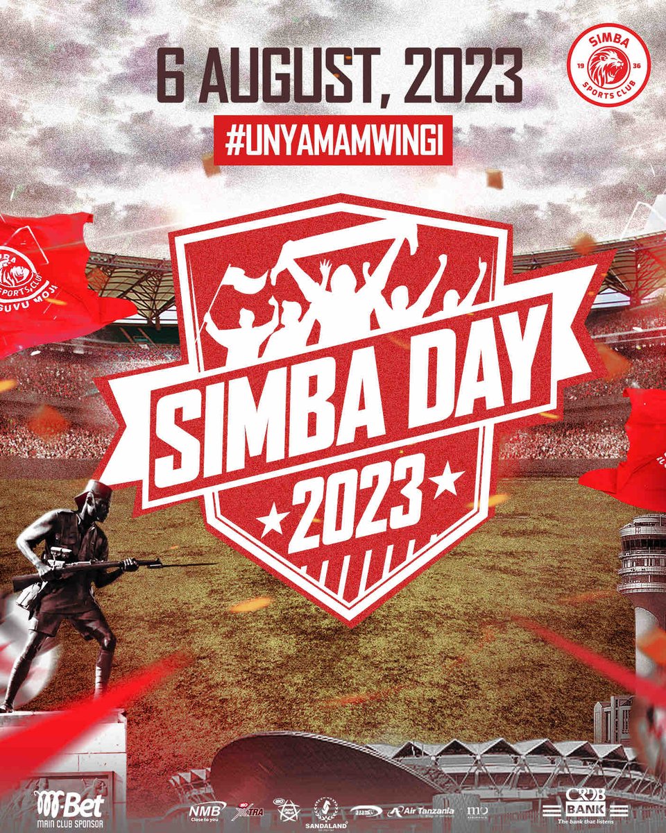 BarakaEnock_'s tweet photo. 𝐒𝐈𝐊𝐔 𝐊𝐔𝐁𝐖𝐀 inakuja…

Uko tayari? 
#SimbaDay2023 
#SimbaDay
#SimbaWeek2023 
#SimbaWeek
#UnyamaMwingi 
#NguvuMoja https://t.co/pgneq5UABu