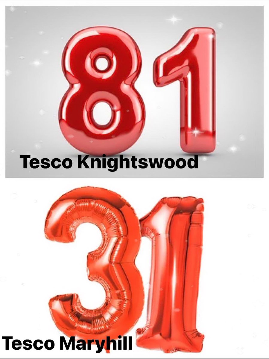 Thank you to everyone who donated a bag for the Foodbank at their local tescos, @maryhillextra customer donated 31 bags and @TescoKwood donated a fantastic 81 bags Thank you