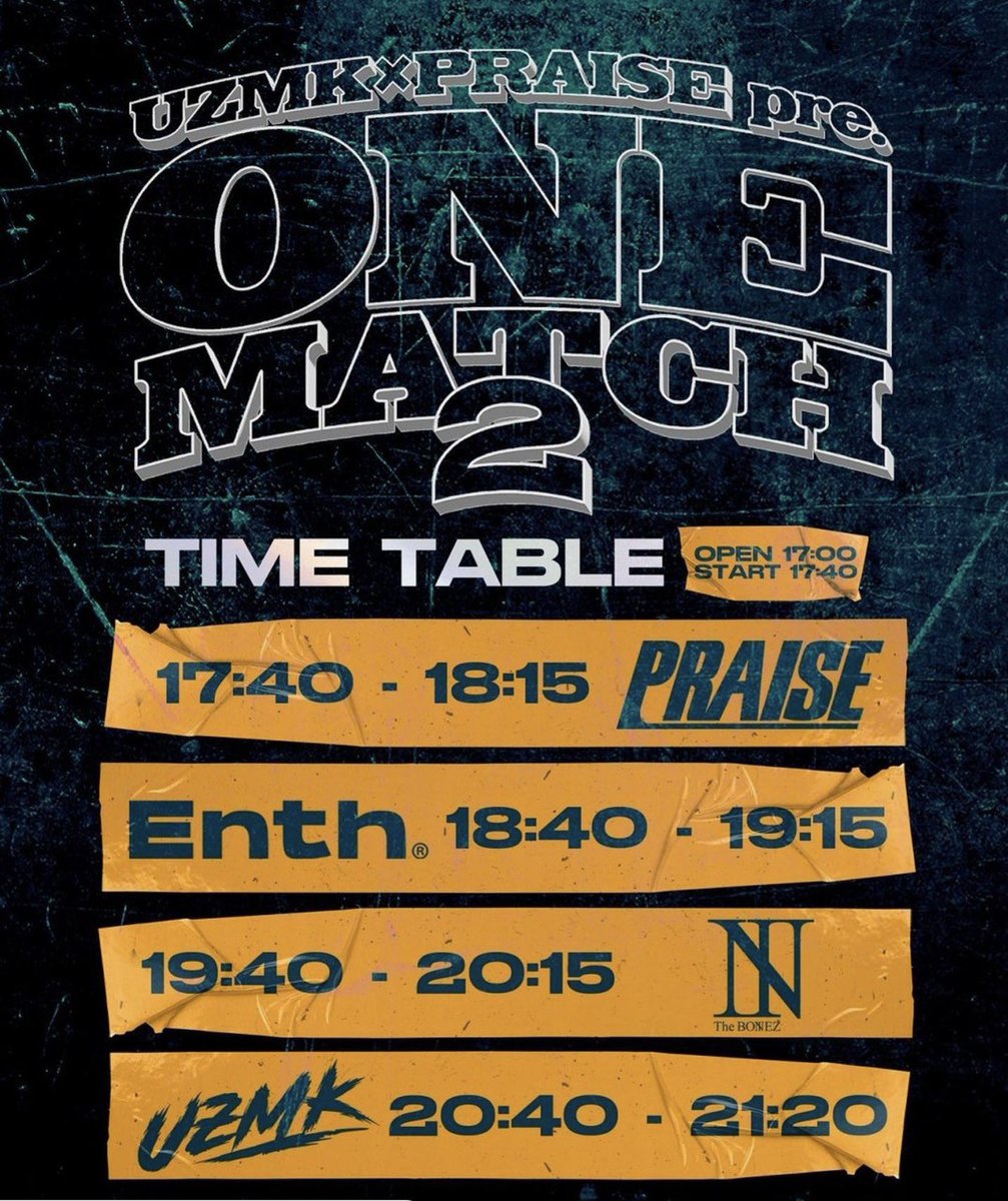 The__BONEZ's tweet photo. ◤◢◤◢◤◢◤◢◤◢◤◢◤◢
UZMK × PRAISE pre.
『ONE MATCH 2』
◤◢◤◢◤◢◤◢◤◢◤◢◤◢
会場グッズラインナップ紹介‼︎
8月4日 at大阪BIG CAT
w /
UZMK
The BONEZ
ENTH
▼受付URL▼
https://t.co/jAbQsOwR91
#ONEMATCH
#PRAISE
#UZMK
#TheBONEZ
#ENTH https://t.co/La3FsulnsK