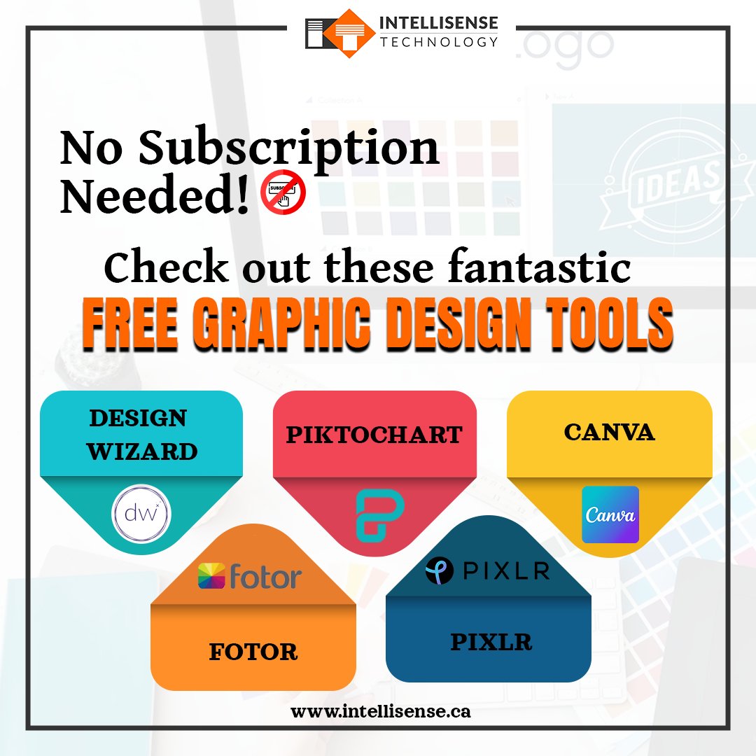 Intelisensetech's tweet image. Calling all designers and content creators! 📣 Unlock the power of free graphic tools and stand out from the crowd.
.
.
#intellisensetechnology #graphicdesigners #graphicdesigntools #itcompany #freetools
#contentcreater #designwizard #piktochart #canva #fotor #pixlr
