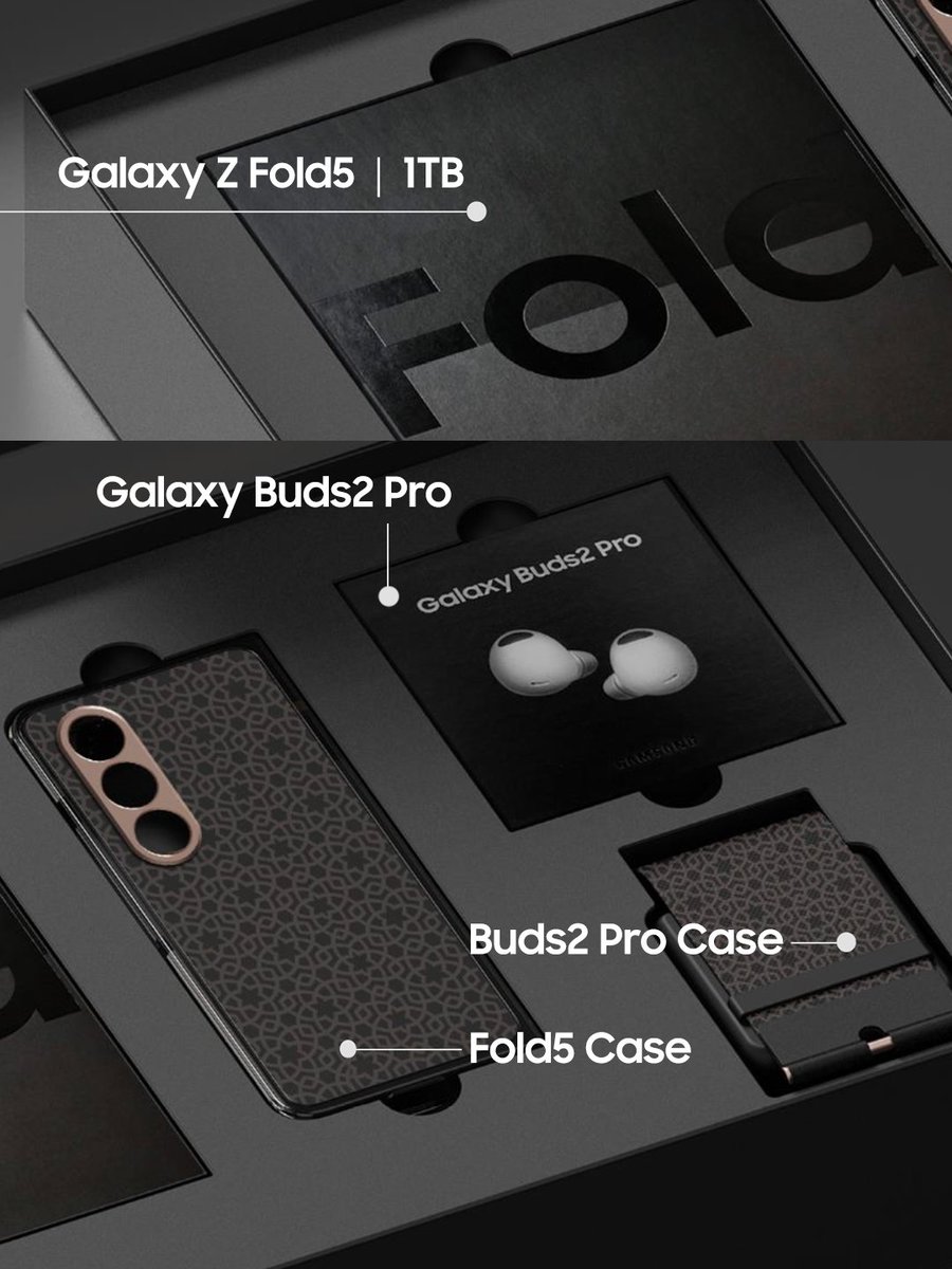 MDSSamsung's tweet photo. Feel so Golden with the limited edition 1TB Galaxy Z Fold5! ✨
👉🏻A value pack of a lifetime for such a premium offer, visit our website to know all about it: https://t.co/8KH7gydlEG
#SamsungUnpacked #Samsung #GalaxyZFlip5 #GalaxyZFold5 #MDSmobile https://t.co/qrzfrRCAbg