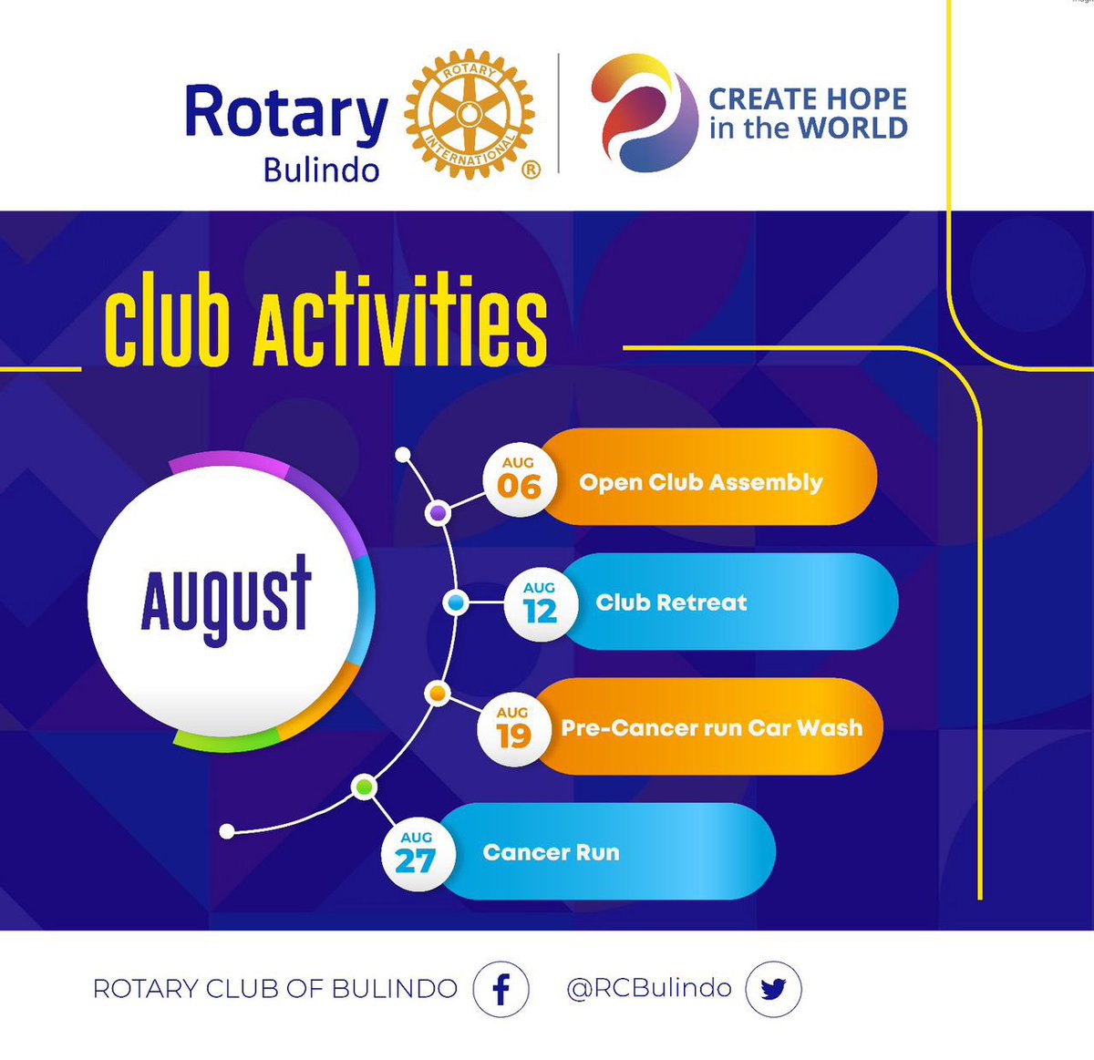 RCBulindo's tweet photo. Excited for the @RCBulindo #AugustActivities! 🌟 Joining hands with fellow Rotarians to make a positive impact in our community. From a club assembly to fundraisers, we're dedicated to making a difference! Let's spread kindness and create lasting change together. @rotaryd9213 https://t.co/dbYZjy1cyI