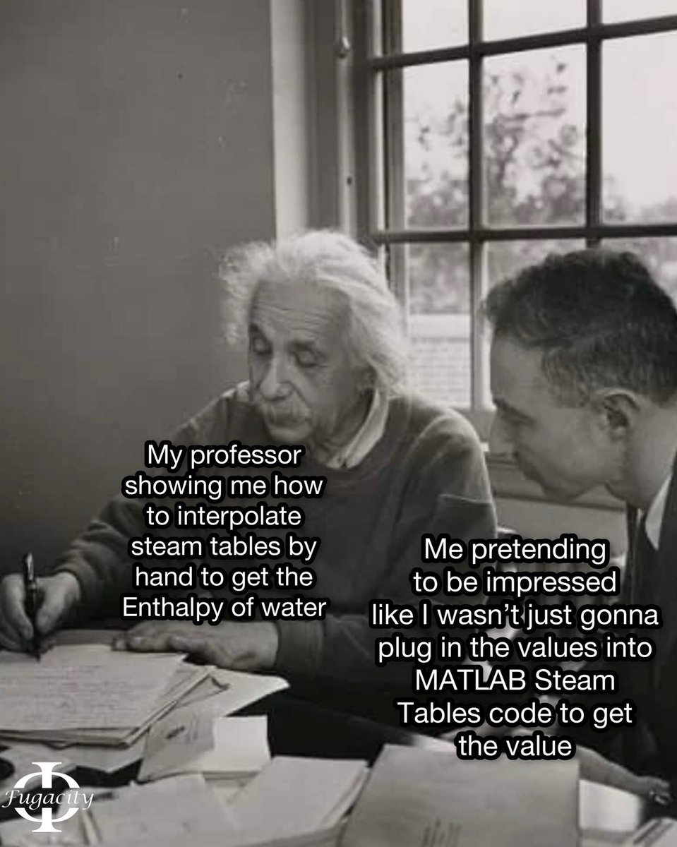 artoffugacity's tweet image. Throwback to chemical engineering thermodynamics