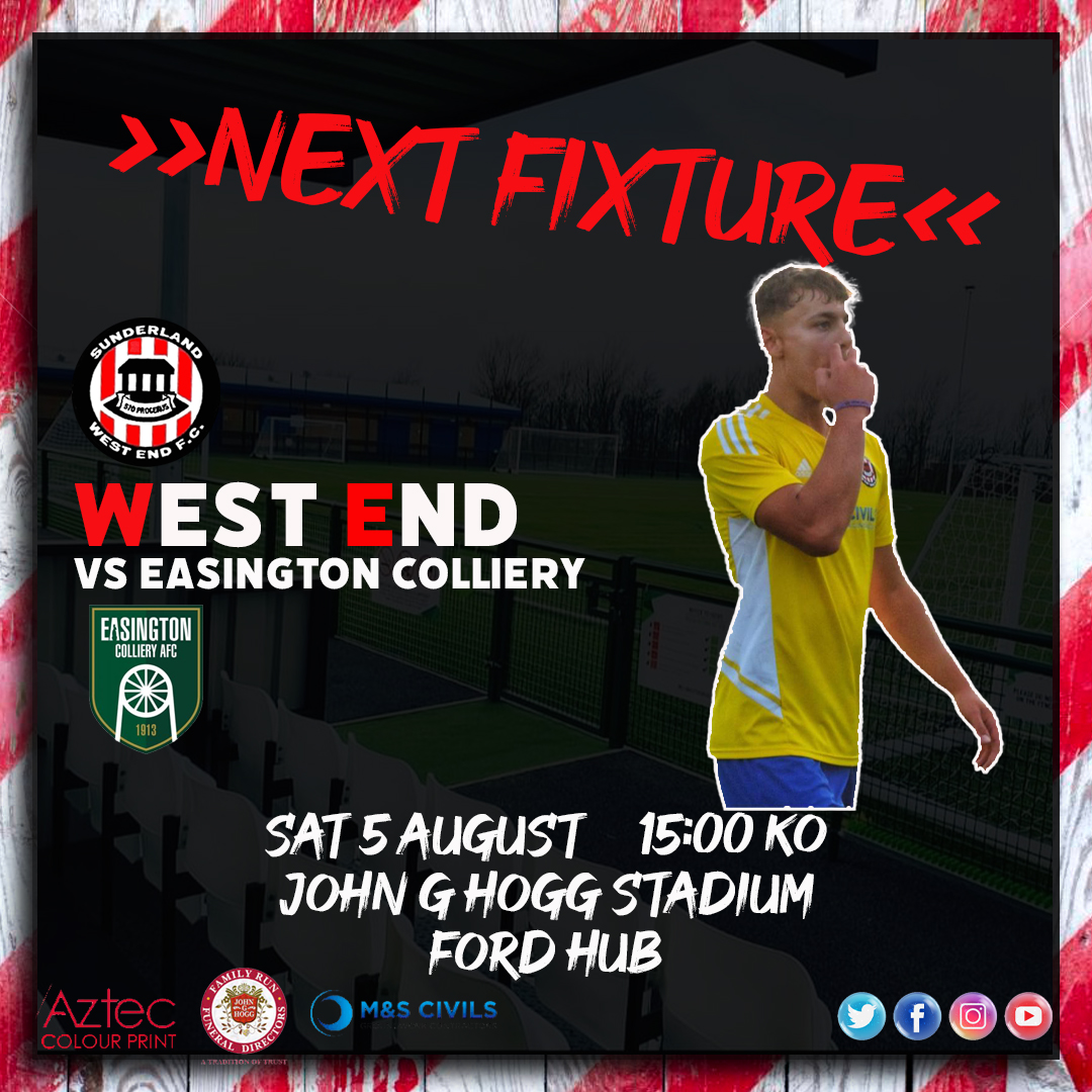 On Saturday we host our first home game of the league season as we welcome Easington Colliery AFC to Ford Hub in the @theofficialnl Division 2.

Kick off is 3pm ,entry is £5 for Adults and £3 for Juniors. Also keep your eyes open for our new look match day programme!

#westisbest