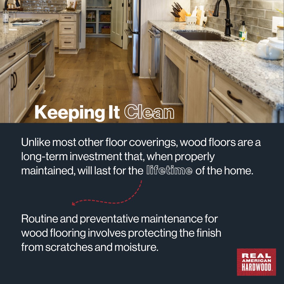 RealAmericanHwd's tweet photo. #DYK today is #CleanYourFloorsDay? Now you do! And with that reminder to tidy up, here are some tips to keep your #RealAmericanHardwood floors looking and performing their best.

#hardwoodfloors #hardwoodflooring #woodfloor #woodflooring #wood #floorcare https://t.co/xDgsrz8zSy