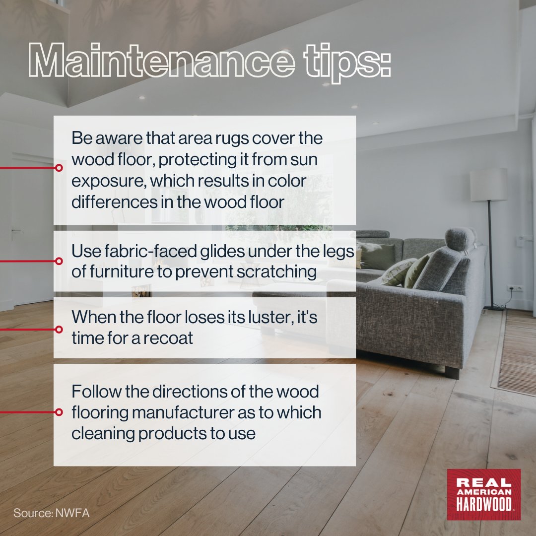 #DYK today is #CleanYourFloorsDay? Now you do! And with that reminder to tidy up, here are some tips to keep your #RealAmericanHardwood floors looking and performing their best.

#hardwoodfloors #hardwoodflooring #woodfloor #woodflooring #wood #floorcare