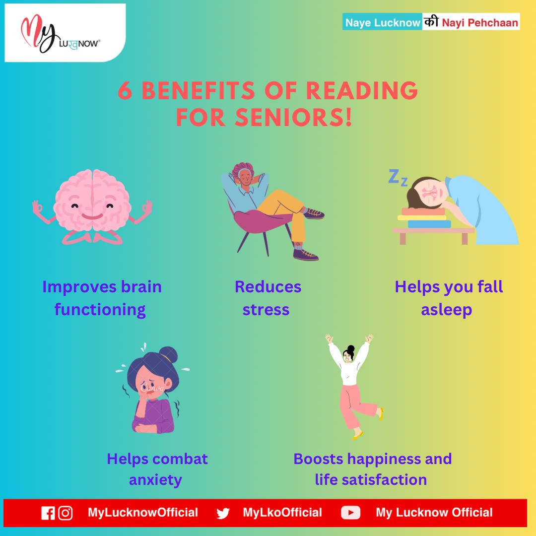 Cultivating the Mind: Reading Benefits for Seniors - Stay Sharp, Relieve Stress and remain productive! #seniorcitizen #productive #rejuvenating #helpfultips #thursdaymotivation #mylucknowofficial #lucknow