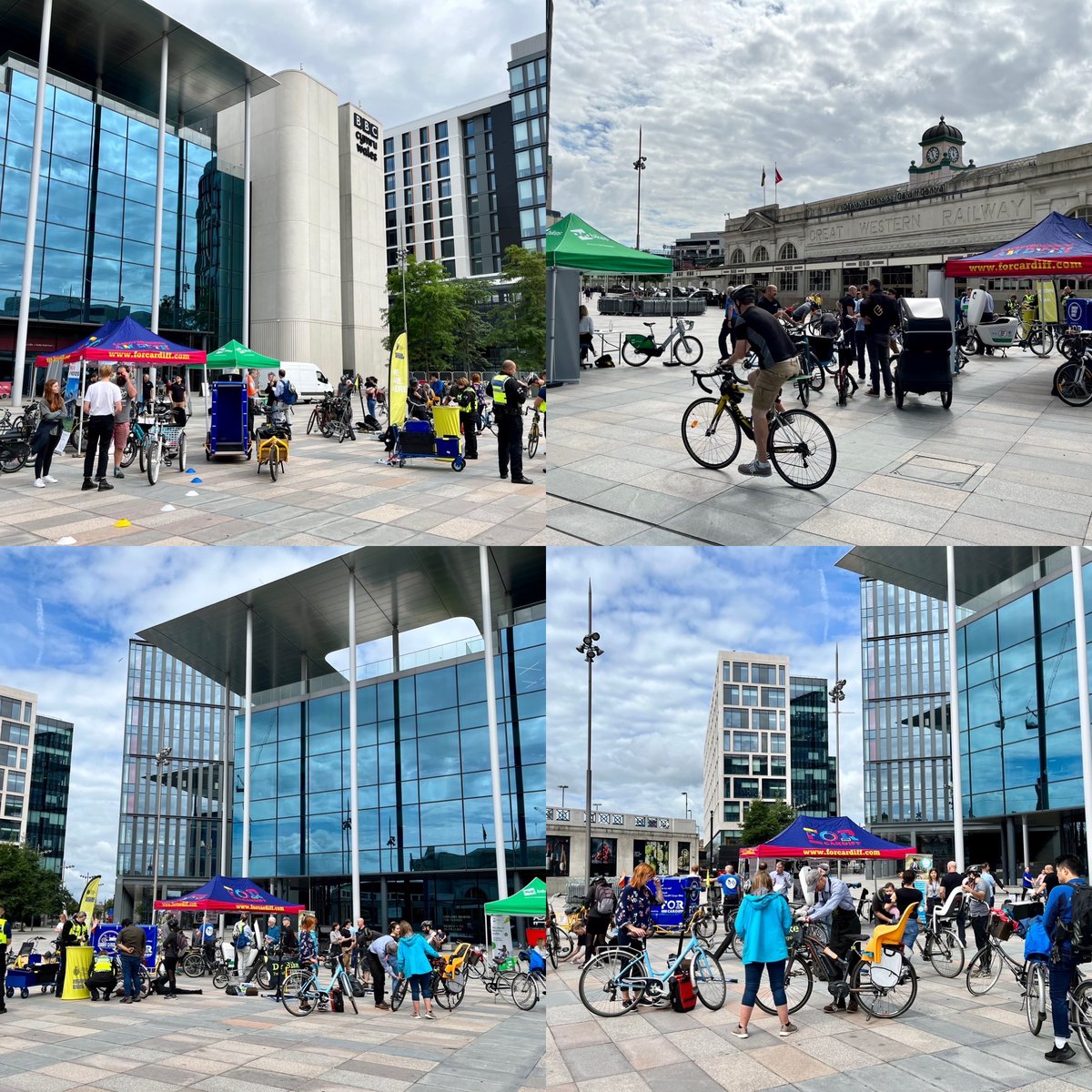 #cycletoworkday in full swing at Central Square - pop down and say hello!