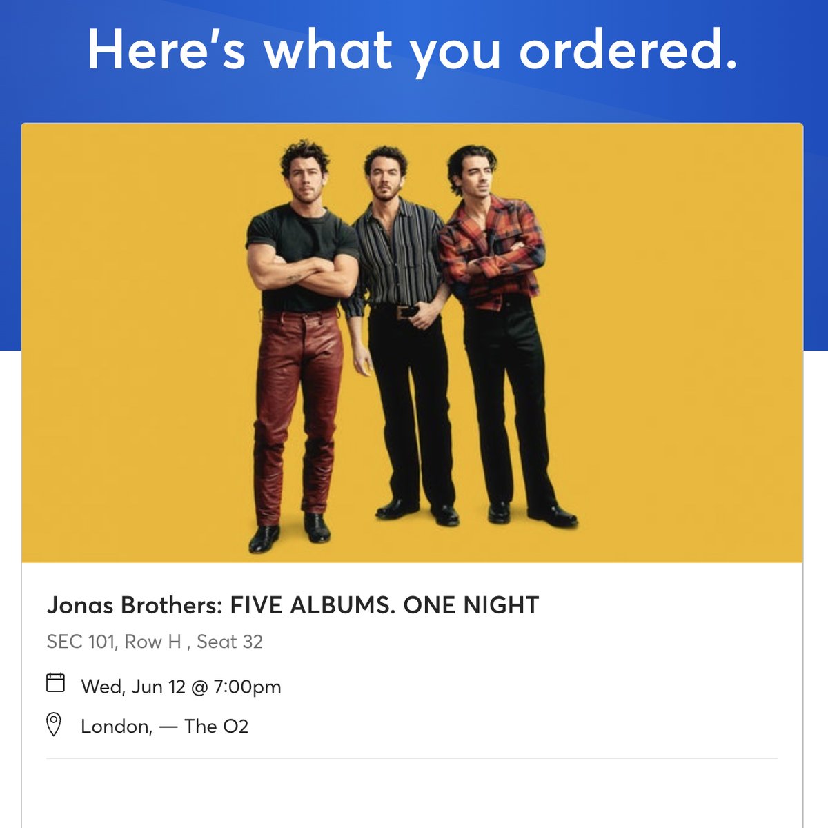 tailorarts's tweet photo. Can't belive I'm flying out to London for my first @jonasbrothers concert. Dreams do come true. 🥰 https://t.co/9c2ueubZtI