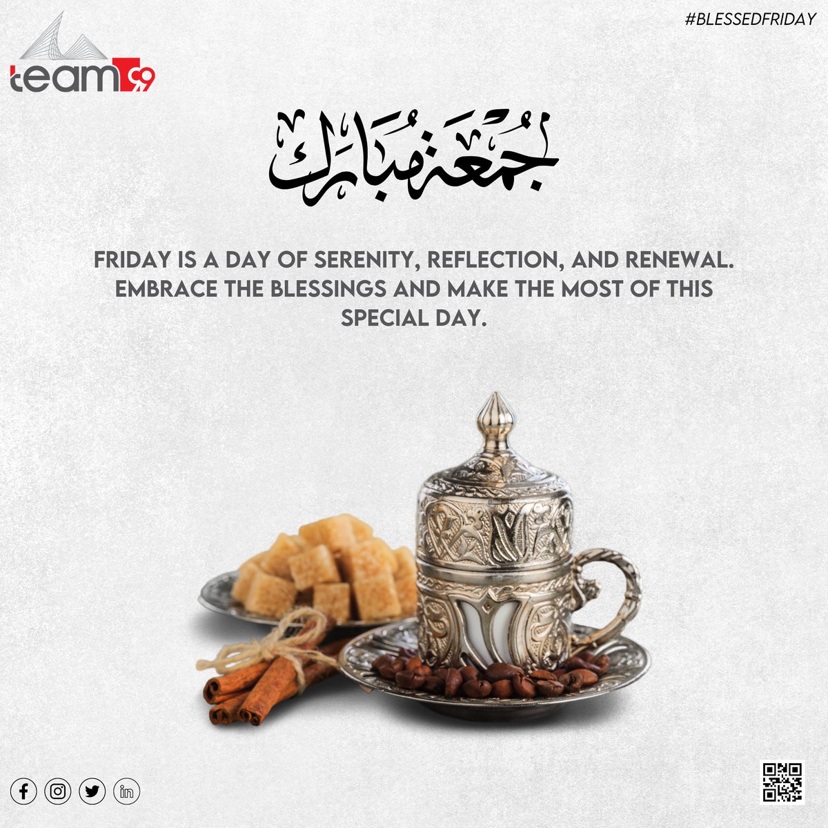 team99_pk's tweet photo. Friday, the crown jewel of the week, is a blessed day of reflection, repentance, and renewal. Take a moment to evaluate your spiritual journey, seek forgiveness, and set goals to become a better Muslim. May Allah's grace and mercy guide you on this path of self-improvement. https://t.co/jUoATVyMn0