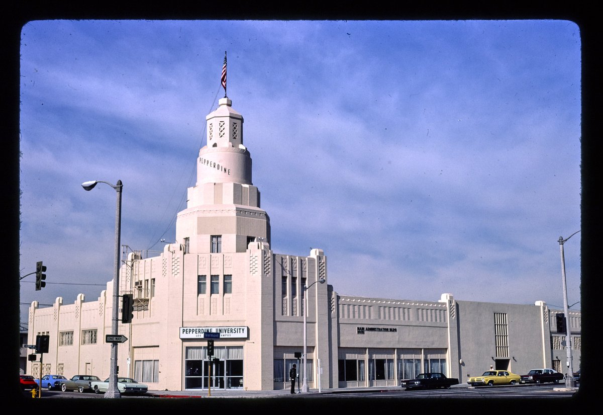 oldroadside's tweet image. pepperdine university, los angeles campus, 81st & vermont, los angeles, california, 1977