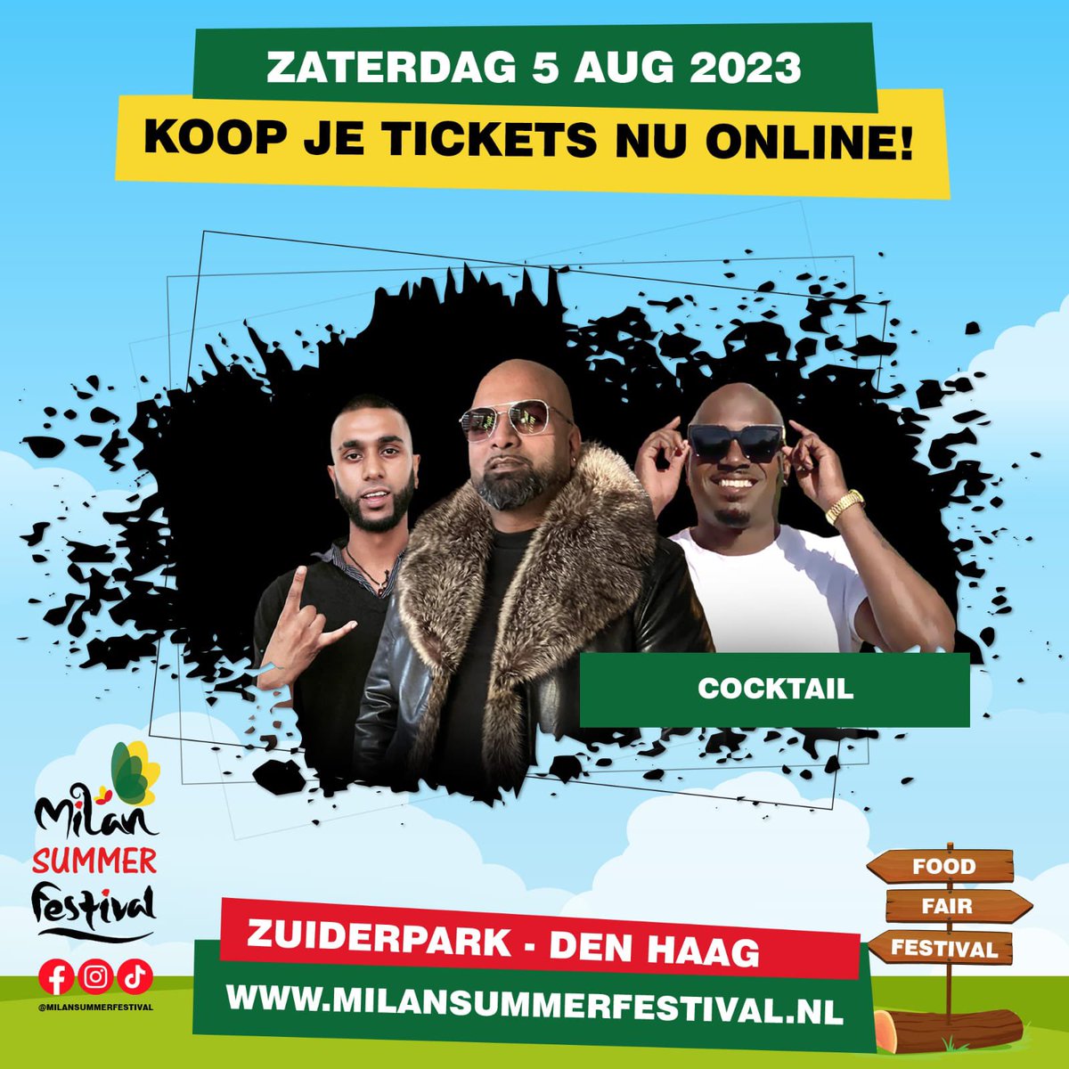 CocktailTheBand's tweet photo. Aanstaande #zaterdag is het zover! #milansummerfestival gaat plaatsvinden in het bekende #zuiderpark van #denhaag en daar hebben wij het #eer om op te treden voor #jullie! Komen jullie ons ook even checken onder het genot van een #bara? We spelen van 16:15-17:30! Tot zaterdag 🤭 https://t.co/Fi4rQxuR5X