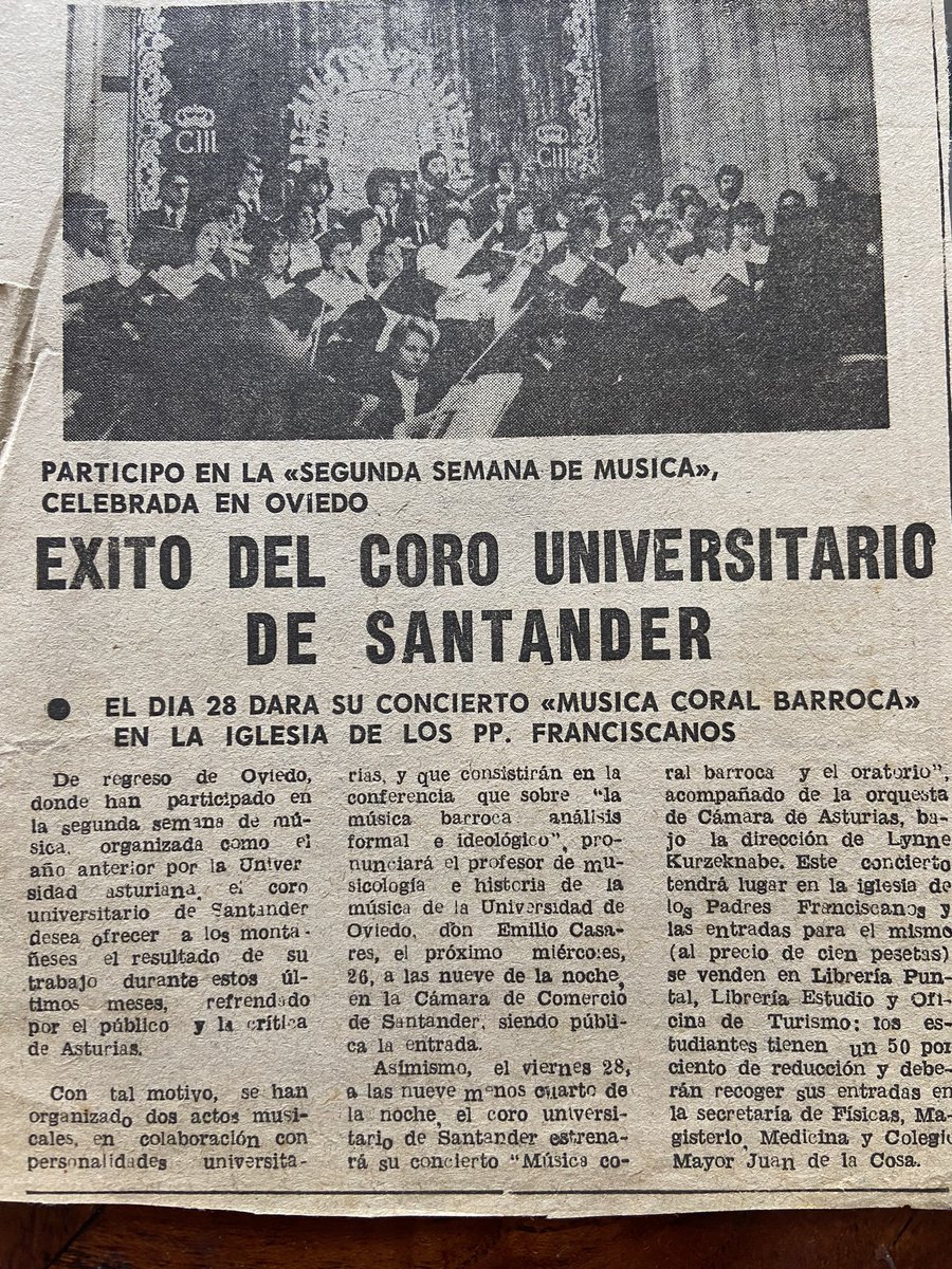 RenataOjerada's tweet photo. Mañana #LynneKurzeknabe recibe el #Discantus que ofrece la #CoralCantaLaredo Fue pionera en #Cantabria primera directora de Coro y Orquesta #investigadora #musicologa descubridora de maestros de capilla #GarciaCarrasquedo Premio Nacional Disco ….etc etc etc 👏👏👏 https://t.co/ZVDECFsvYa