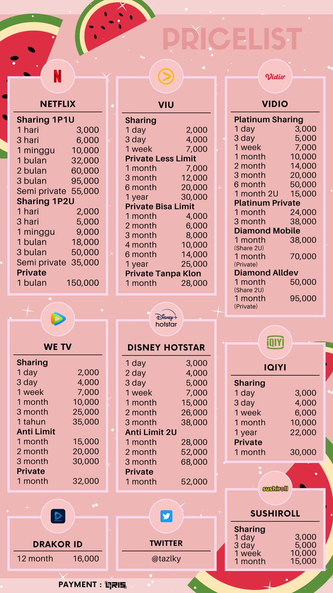 hai!! cari netflix, spotify, app streaming, app edit, app music premium sini ngumpul😽 

tanya tanya dulu juga bolehhhh #zonauang #zonajajan