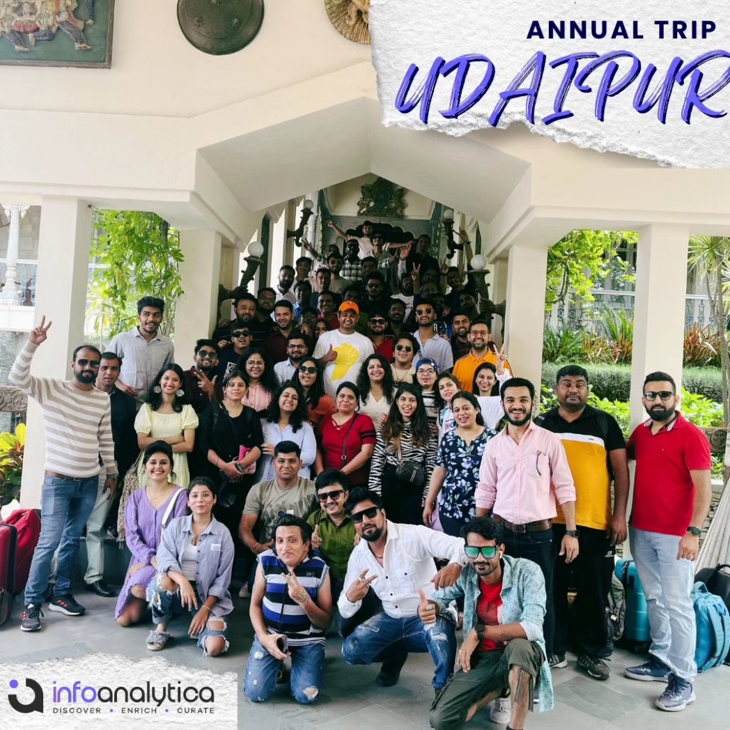 infoAnalytica's tweet photo. "Udaipur exploration, poolside joys - a fantastic Infoanalytica annual trip! 🌆🏊‍♂️ Thanks to The Royal Retreat Resort &amp; Spa for hosting us graciously. Cheers to teamwork, adventure, and memories. 🎉 #InfoanalyticaTrip #UdaipurExploration" https://t.co/Aoe4HayyS3