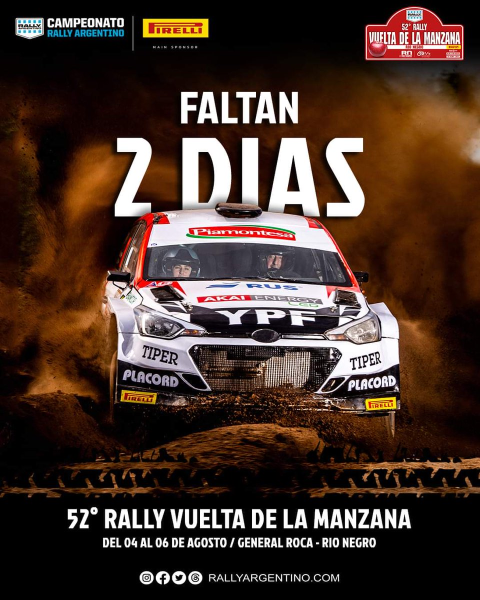 En cuenta regresiva #rallydelamanzana 🍎