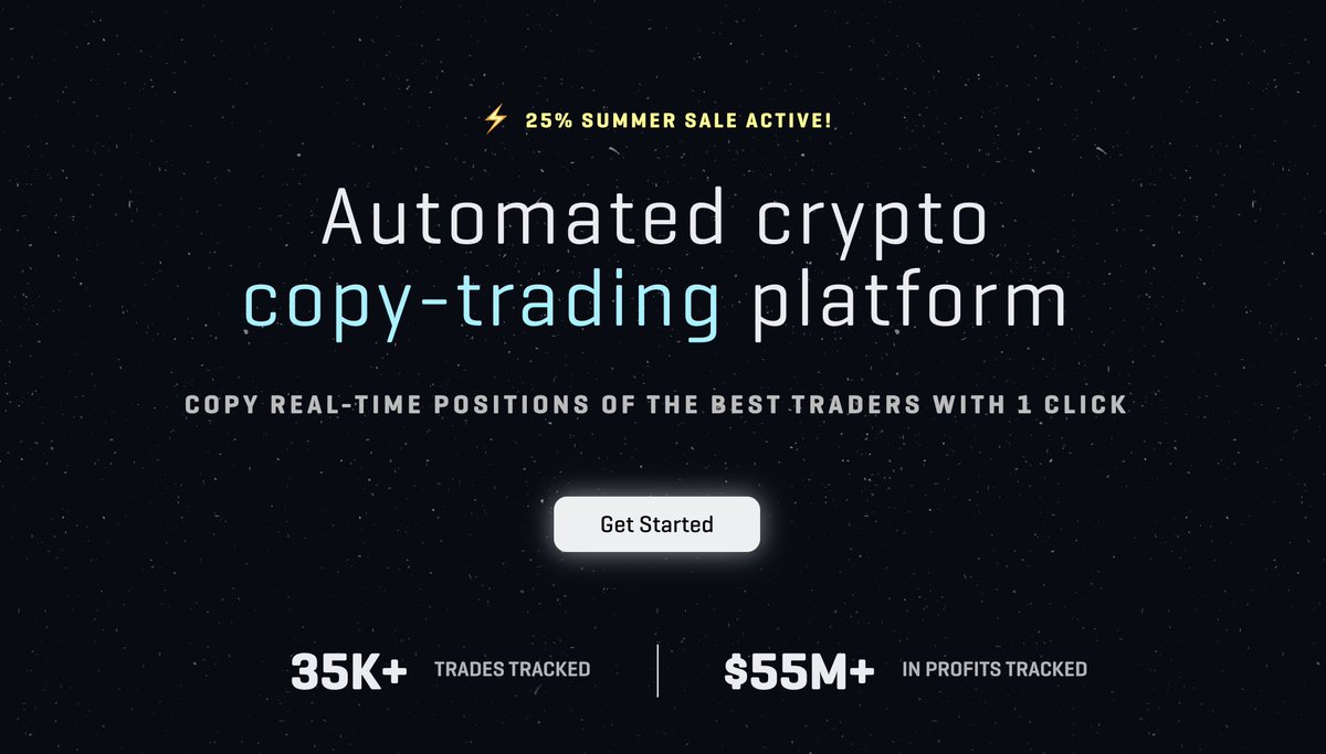 chain1app's tweet image. ⚡️ Chain1 Summer Sale ⚡️

Feeling hot? Cool off with our unbeatable deals. 🔥

💥 Go get your 25% discount 💥

Hurry up, this deal won&apos;t last forever, start your copy-trading career today! 🏃‍♀️

#CopyTrading #Binance