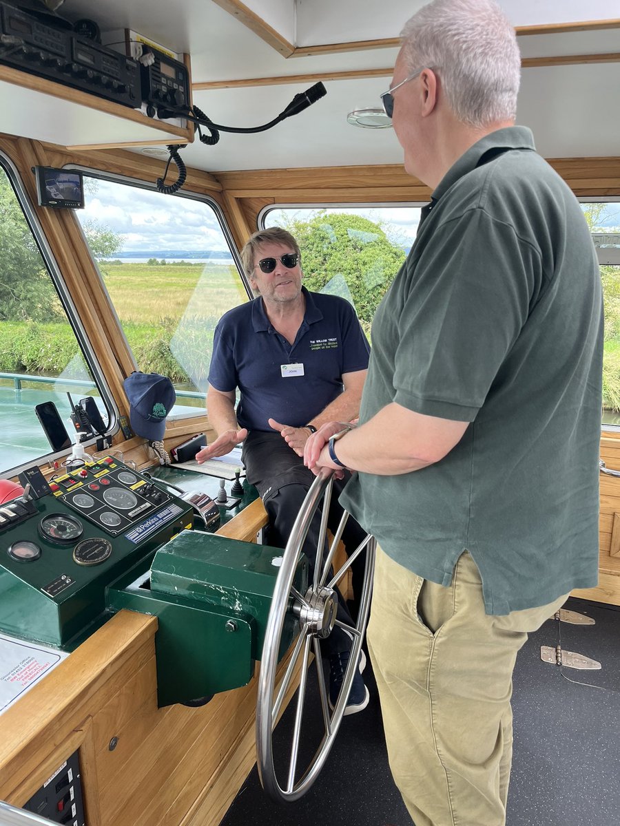 BishGloucester's tweet photo. Wonderful boat trip with @WillowTrust with a group @MindsongGlos Slightly scary moment with Guy at the helm! @GlosDioc https://t.co/WRrj3SpaY5