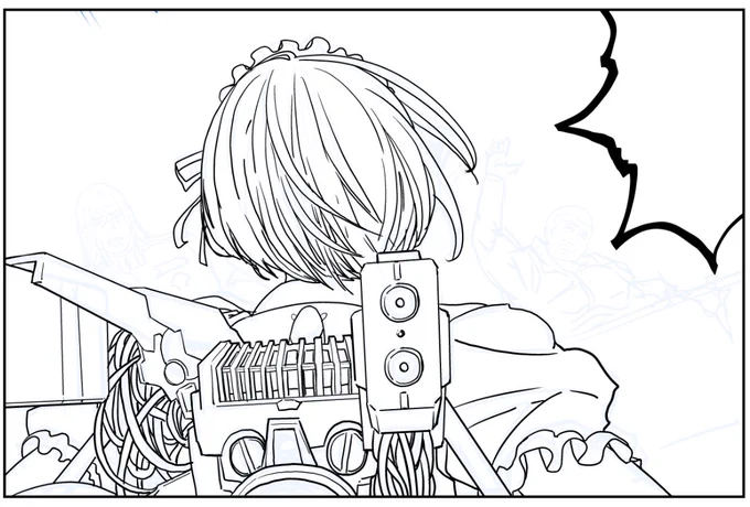 機械の背中を描いていると
アーマード・コア6が楽しみで仕方がない。 