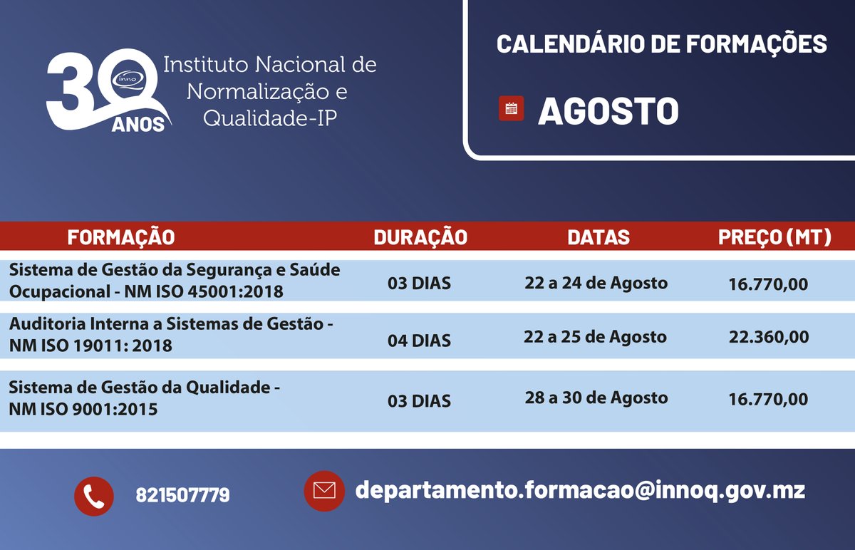 Instituto Nacional de Normalização e Qualidade, IP tweet media