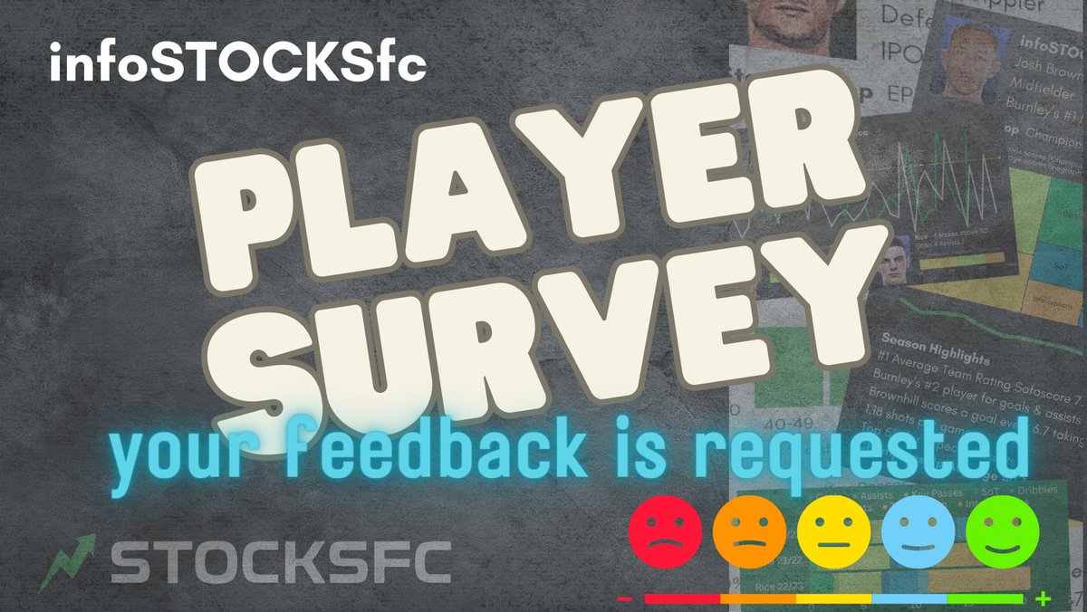 infoSTOCKSfc's tweet photo. FPL 🔥 StocksFC 🔥 Fantasy Football

If you have an opinion on football I'd be grateful to hear yours 😀 

🫵 quick survey 
😀40 players 
🔥2 minutes

https://t.co/yn2rnKGQ2a

THANK YOU 

#FPL #StocksFC #Stocks_FC #FPLCommunity #FantasyFootball #EPL https://t.co/3Zv03CxB8r
