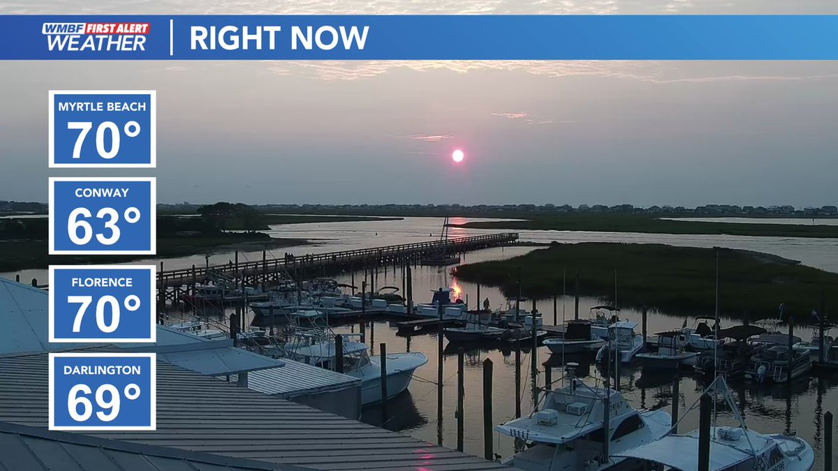 AndrewWMBF's tweet photo. Good morning! Partly cloudy skies this morning will give way to more clouds by this afternoon. Find time to get outside, especially this morning &amp; soak up the sunshine.  #scwx #ncwx #myrwx https://t.co/i8F3WZlWTx