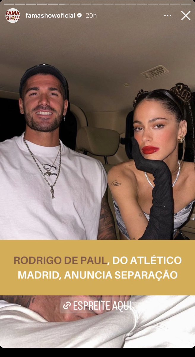 fcotinispt's tweet photo. A conta do programa da Fama Show partilhou ontem um storie no Instagram sobre a notícia de separação da Tini e o Rodrigo 

#tinistoessel #rodrigodepaul #separação #sic #famashow #notícias #story https://t.co/VSuYy38H5H