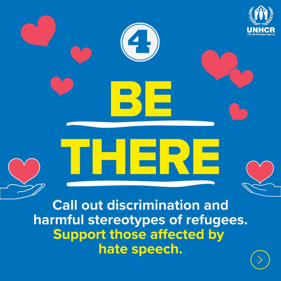 Refugees's tweet photo. We all have a responsibility to say #NoToHate.