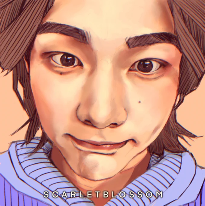 I tried something a bit different with this! Hope you like it  .  #Straykidsfanart #straykids #Hyunjin