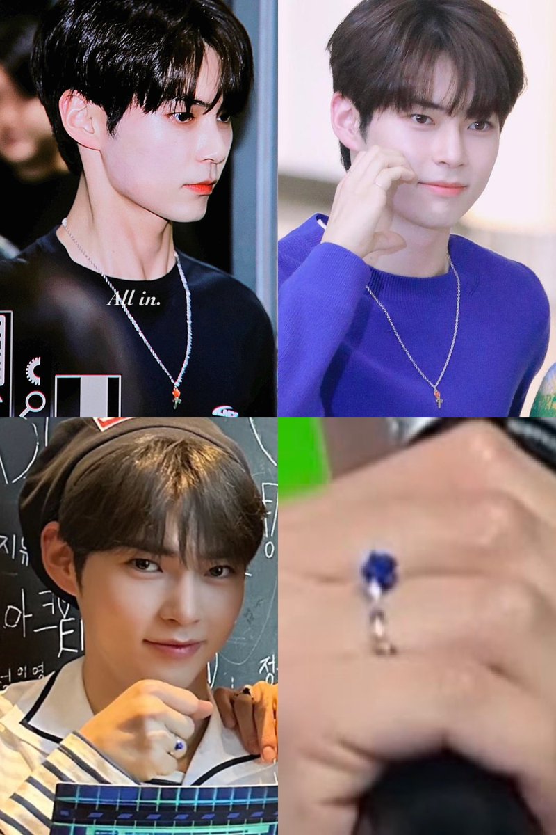 bin_bittersweet's tweet photo. Hanbin wore a red rose necklace when zb1 announced their fandom name and he wore it again during the first zb1 airport schedule after he became the leader, and now he wore a blue rose ring when he became special mc for mcountdown🥹🌹 Cuteㅠㅠㅠ https://t.co/9vjT0asT6b