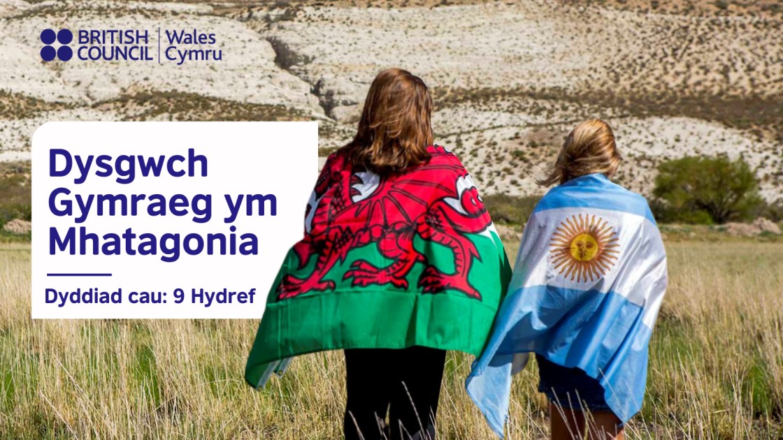 BCouncil_Wales's tweet photo. Galwad i athrawon a thiwtoriaid Cymraeg 📢Awydd dysgu ym Mhatagonia yn 2024?  

Ymgeisiwch nawr am ein Cynllun Iaith Gymraeg!  

Dyma gyfle gwych i helpu i’r Gymraeg yn Yr Ariannin 🏴󠁧󠁢󠁷󠁬󠁳󠁿🇦🇷

Mwy o wybodaeth a manylion ymgeisio yma👇Dyddiad cau: 9 Hydref 2023 https://t.co/myhRhmGdsW https://t.co/dN36X9ZUck