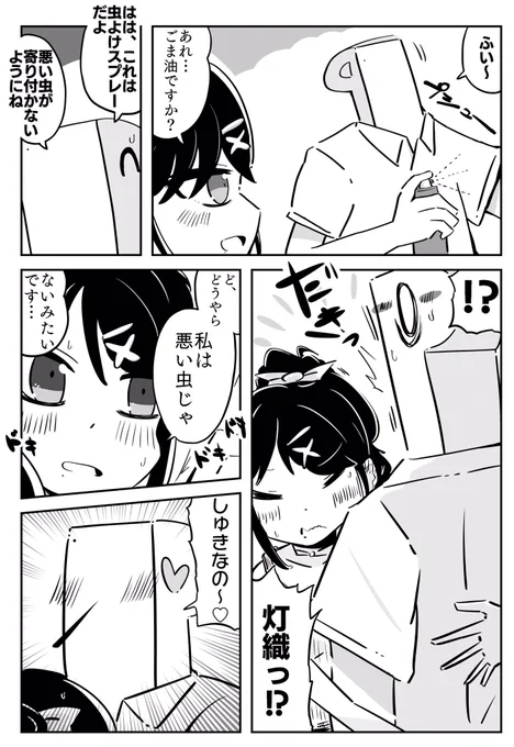 灯織と虫よけスプレー