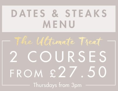 ManCNorthampton's tweet photo. Our Irresistible Dates &amp; Steaks menu is back today from 3pm.

2 courses from only £27.50.  There is an option to add a 3rd Course.

A perfect excuse for a Date Night! https://t.co/iyqawTVz83