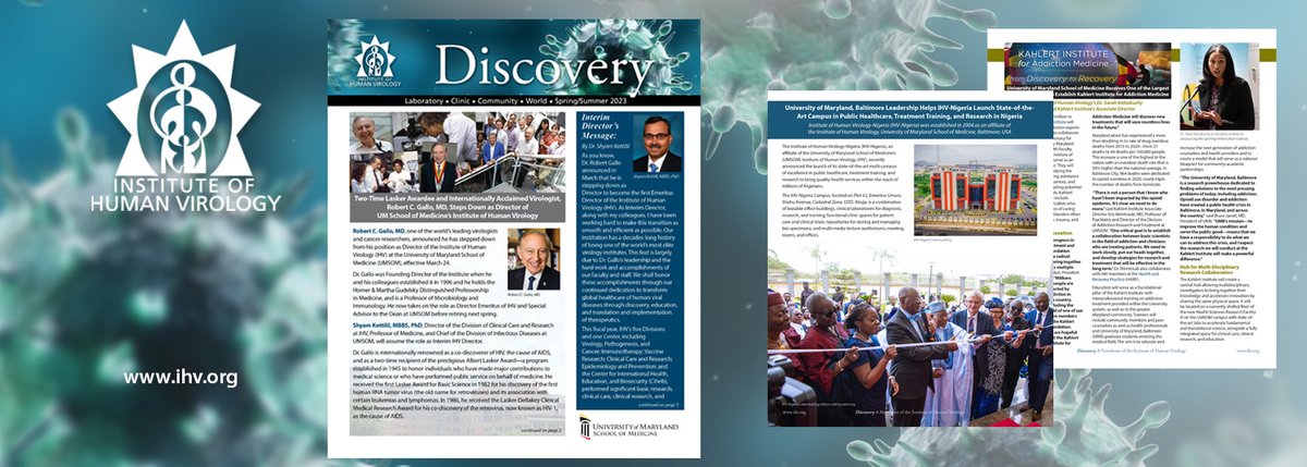 Since its founding in 1996, IHV has treated more than two million patients worldwide and approximately 5,000 patients in the Baltimore/Washington D.C. region each year. 

Learn more about IHV's impact in the Spring/Summer edition of Discovery: ihv.org/media/SOM/Micr…