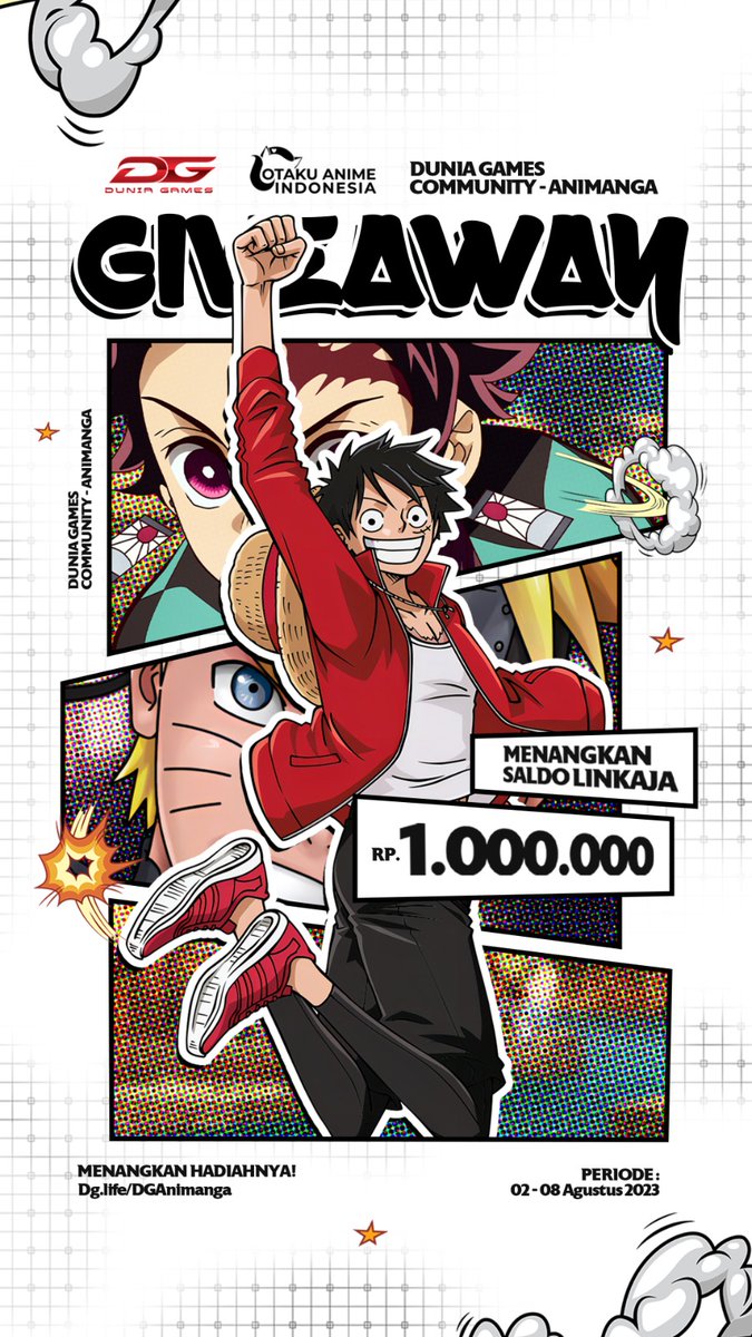 mrszarajeon's tweet photo. Cus ikutan giveaway nya disini guys~ 

https://t.co/7AnsmfKQmc

#anime #manga #animeindonesia #onepiecegear5 #naruto https://t.co/G05OhTraAo