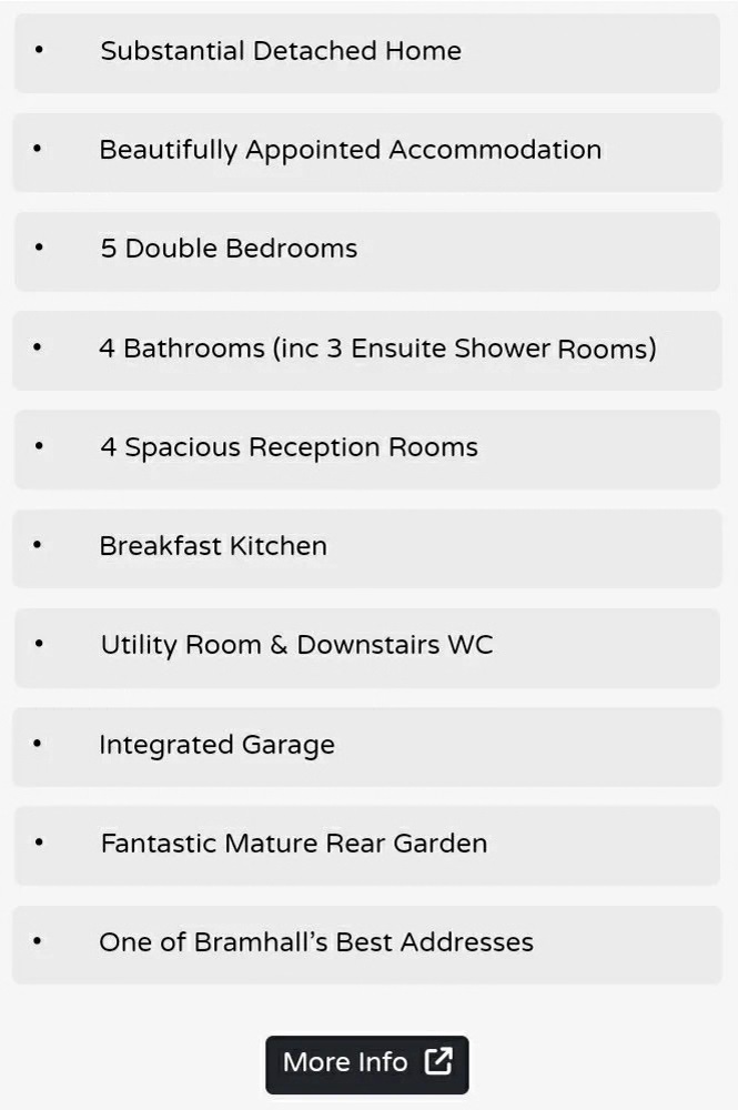 FindPropsUK's tweet image. The anatomy of a property listing.

Part 2: The Body

Cleanly presented features for each #property (falls back to description if no features provided).

A button called 'More Info' linking directly to #EstateAgents website listing (where possible).

#portal #agentowned
