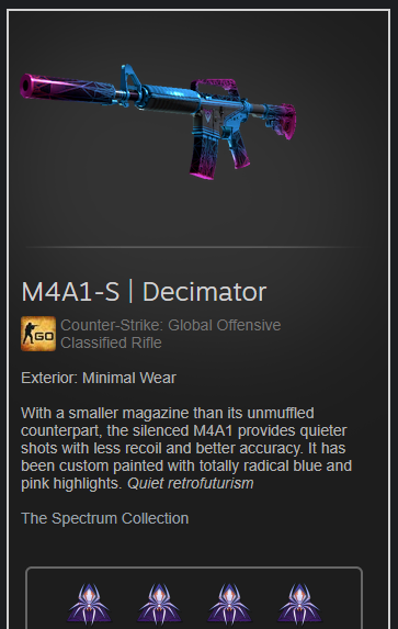 xcncsgo's tweet photo. $20.00 GIVEAWAY!

★ M4A1-S | Decimator [MW]

To enter:
▫ Follow me
▫ Retweet &amp; Like
▫ Tag ur friends (Required)

Ends in 48 hours, good luck! https://t.co/vdgSLaBQxr