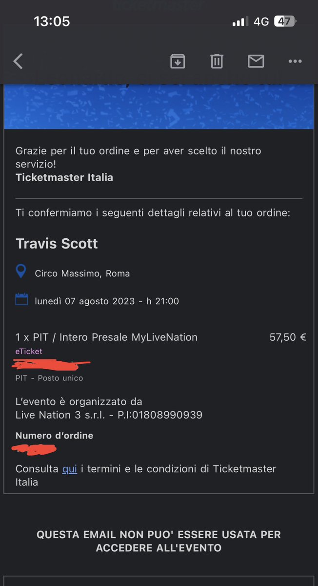 leonardocatelli's tweet photo. Vendo 1 biglietto PIT per Travis Scott al Circo Massimo, Roma
Selling one PIT area ticket for the Travis Scott concert at the Circus Maximus in Rome
#travisscott #circomassimo #concert #travisscottlive #utopia #utopialive #circusmaximus https://t.co/z2D9ZombA7