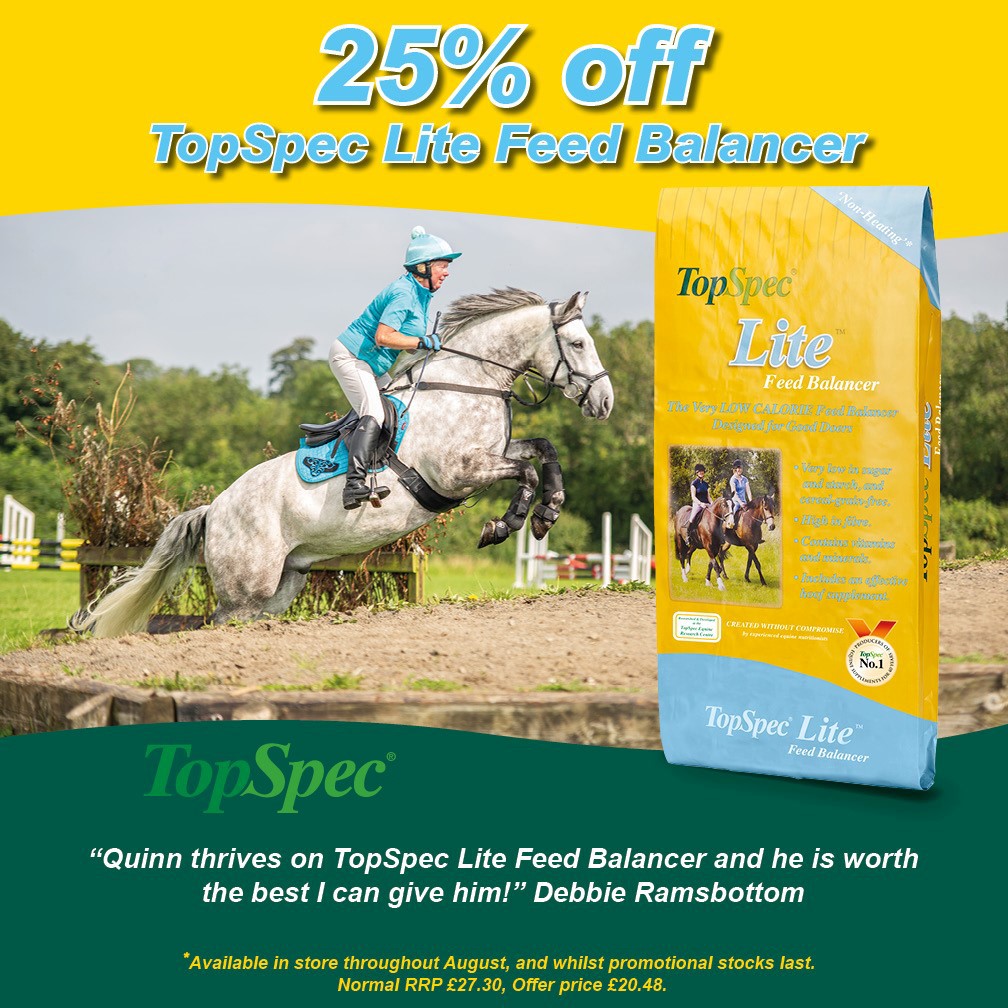 GaryGjl's tweet photo. 🐴💚25% Off @TopSpec Lite Feed Balancer 💛🐴
Purchase through August &amp; September to get 25% off, Hurry while stocks last! 

#fedontopspec #topspec #norfolkhorse #norfolkequine #gjl #norfolk #northnorfolk #horse #allthingshorsey #happyhorse #topspeclife https://t.co/FZ2gYf7Ttq