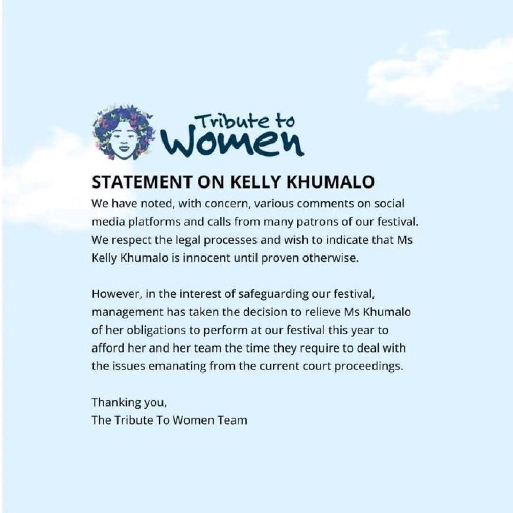 PhilMphela's tweet photo. Kelly Khumalo getting dropped by concerts / festivals https://t.co/9fxwvB5cOz