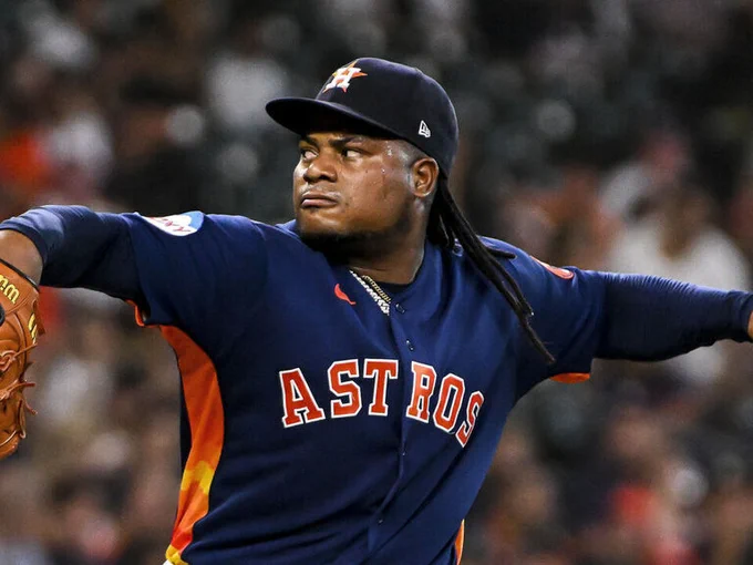 KenPhelpsTeam's tweet photo. Framber Valdez threw a no-hitter last night using only 93 pitchers. The Astros have several pitchers who were drafted in later rounds and developed internally https://t.co/Z9eG5embEB