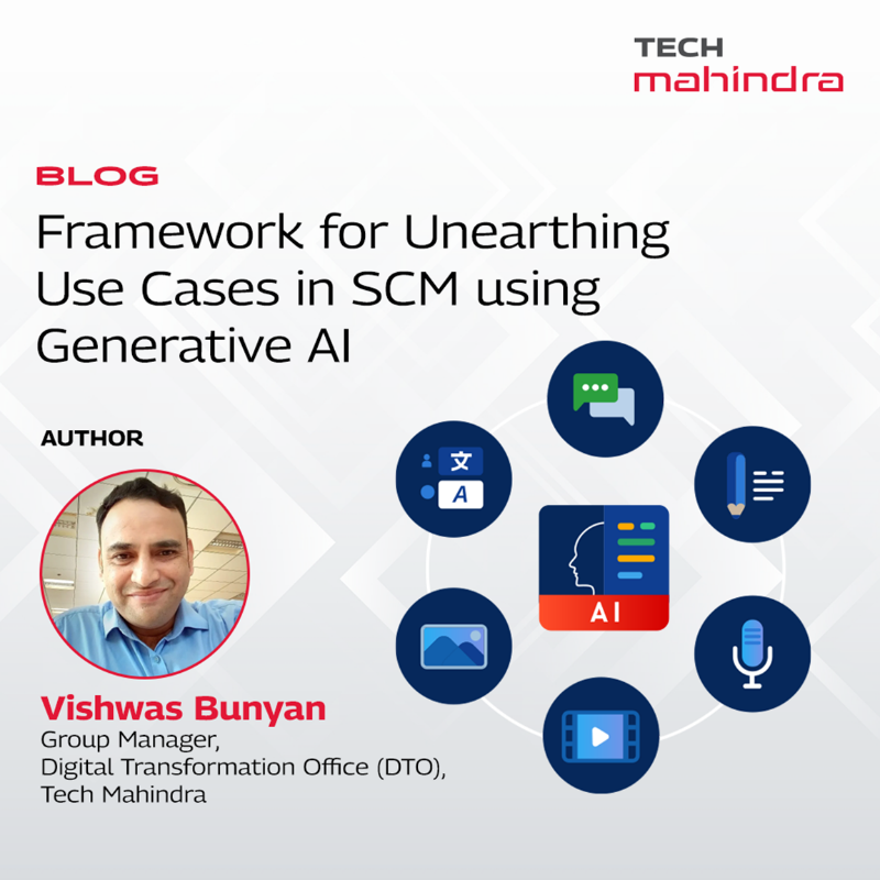 tech_mahindra's tweet photo. Transforming supply chain management with #GenerativeAI.
Explore the framework for unearthing use cases using generative AI for #SupplyChainManagement.
Know More: https://t.co/RfrR7ESIN7
#NxtNow #DigitALLScape #Technology #AI