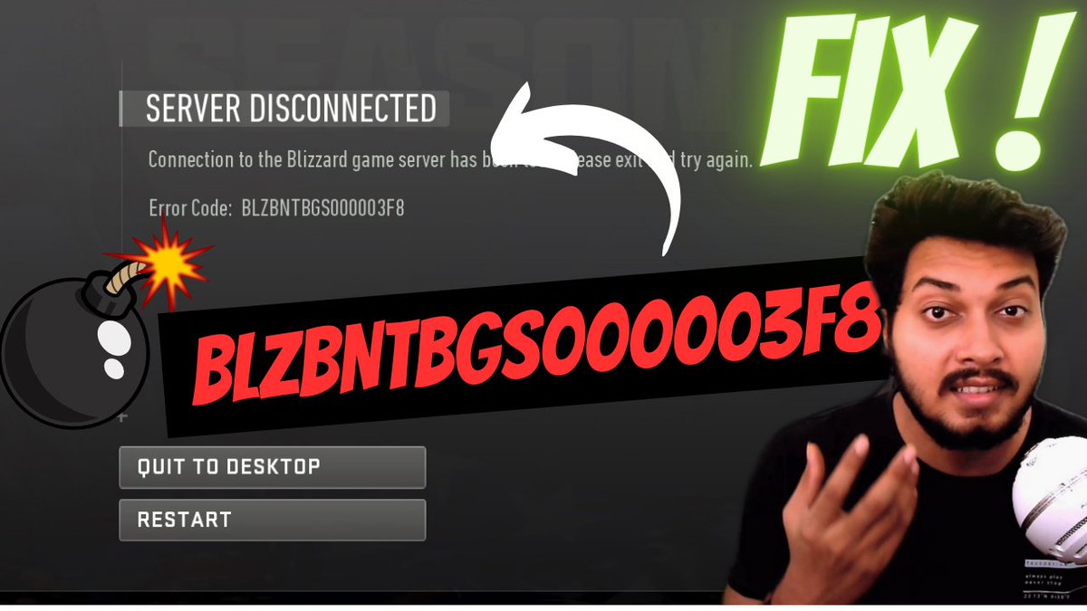 ankiterror's tweet photo. Warzone 2.0: Server Disconnected #fix | #BLZBNTBGS000003F8 #mw2 #ModernWarfare2 #Warzone2
Full Video Link - https://t.co/2LWHMvTQ2B
#Warzone2Bugs #MW2Glitches #WarzoneErrors #MW2Problems #WarzoneBugs #MW2Bugs #Warzone2Issues #MW2Errors #MW2ErrorFixing #Warzone2IssueReport https://t.co/VdxtFA9WLp