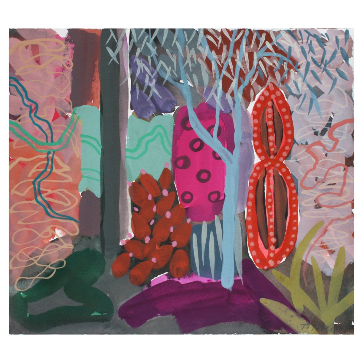 Introducing... ✨Tessa Pearson ✨ Elected ARWS 2023 Magic Cactus Garden by Tessa Pearson ARWS watercolour 30 x 33cm