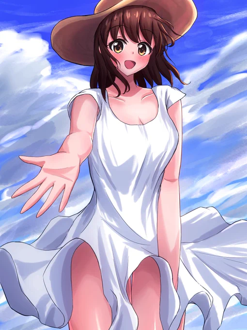 「一緒に夏楽しも!」#イラスト #うちの子 